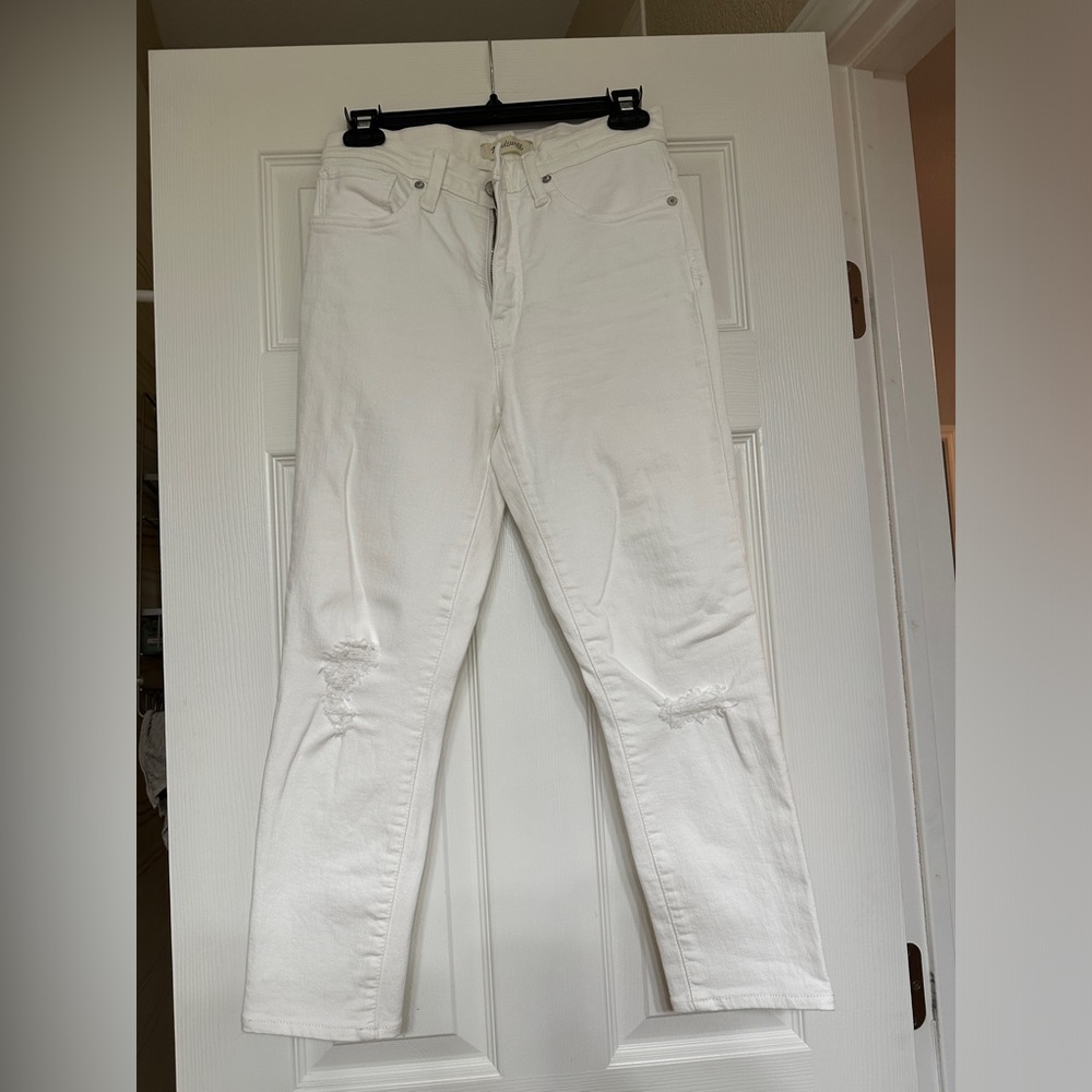 Madewell White Denim Skinny Jeans